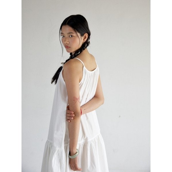 SIDE SLIT DRESS_WHITE