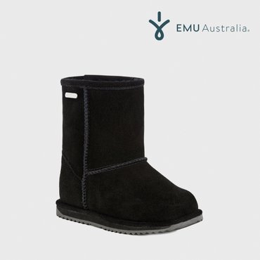 EMU Australia [공식판매처] 이뮤 키즈 Brumby Low 어그 부츠 Black