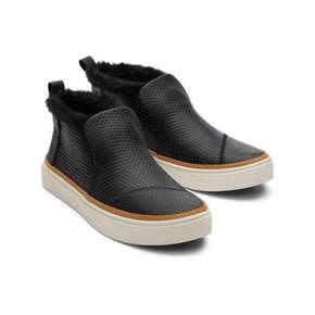 4695161 Toms Paxton Womens Leather Slip On High-Top Sneakers