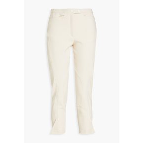 Cropped crepe slim-leg pants 화이트 1647597279232007