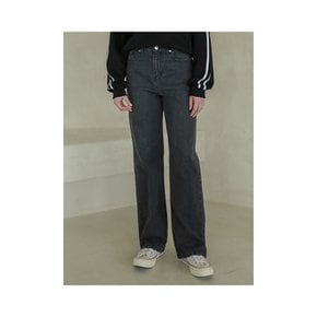 Lossy  semi-wide denim pants_gray