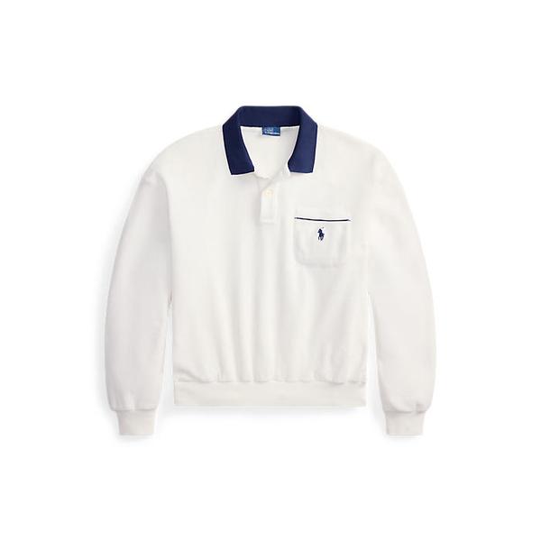 여성 테리 롱 슬리브 폴로 셔츠(WMPOKNINB920313100)