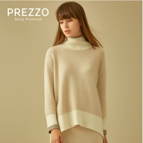 PREZZO 프레조 100% 캐시미어 니트 티 넥 풀 오버 ACCOS Edition