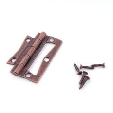  경첩 꺽쇠 가구연결 미니이지 2.5in 도어 피스별도 브론즈 방문 힌지 가구DIY DIY가구