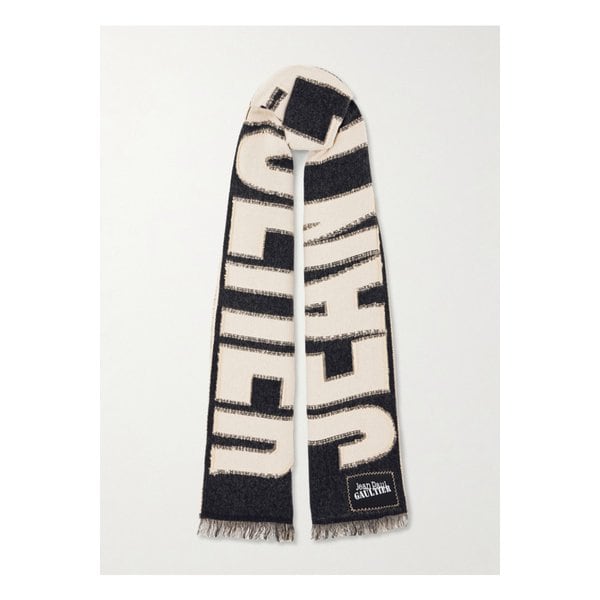 장폴고띠에 울 스카프 블랙 46376663162889077