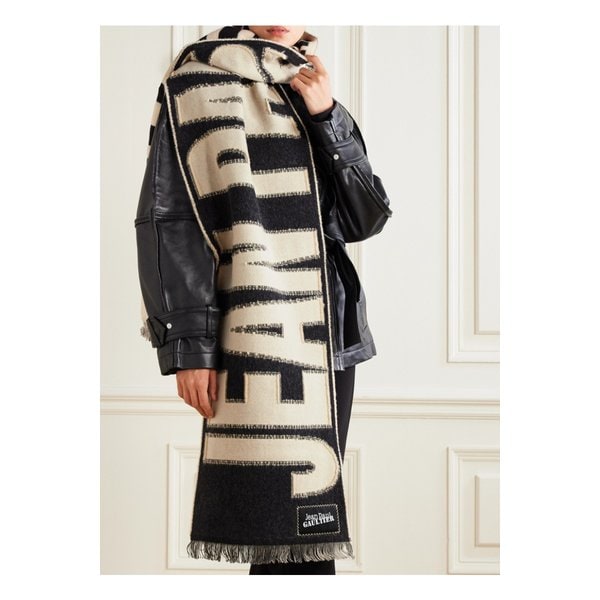 장폴고띠에 울 스카프 블랙 46376663162889077