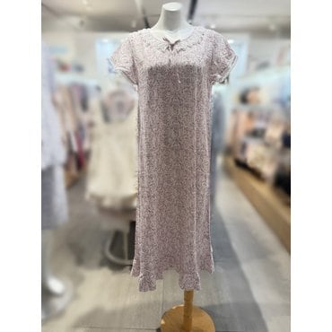 barbara 바바라 레이온 혼방 크레이프 원단  여성 반팔원피스 2컬러 택1 AGW4601