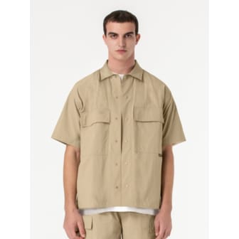 골스튜디오 TASLAN OUT POCKET SHIRTS-BEIGE