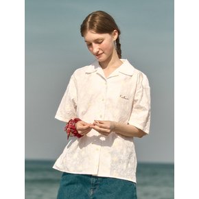 Sea Jelly Embroidery Shirts White_F242ST04