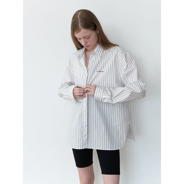 classic logo stripe shirts - cream
