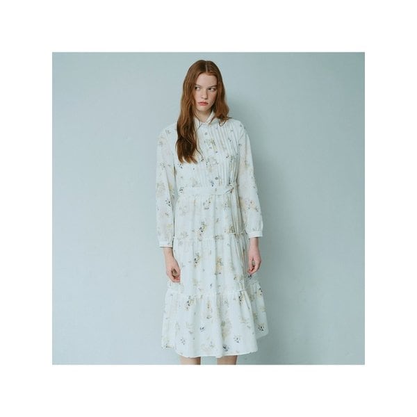 플라워 벨티드 카라 롱 원피스-L1H11WOP800