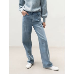 PREMIUM SEMI WIDE JEANS (L/BLUE)