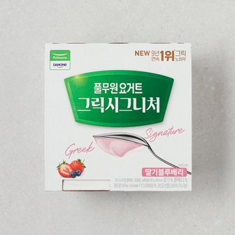 풀무원 풀무원다논 그릭시그니처 딸기블루베리(80g*4)