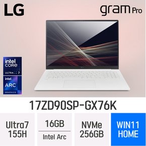 LG전자 그램 프로17 17ZD90SP-GX76K - 램16GB / NVMe 256GB / 윈11 홈