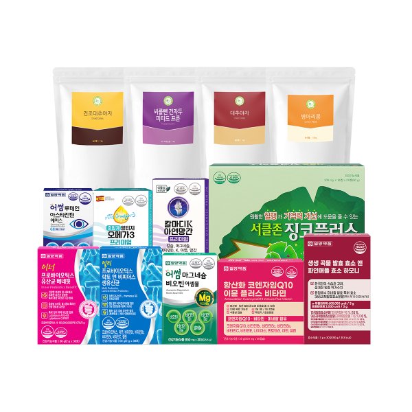 여성질유래유산균/파인애플효소/루테인/코엔자임Q10/칼슘/비타민C/대추야자/푸룬건자두/병아리콩