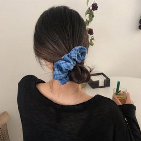 로딕 체크 헤어슈슈_P089754881