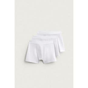 ZARA 자라 베이직 3팩 오브 박서 사각팬티 화이트 4442430250 4442430 959245