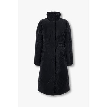 ARMANI EXCHANGE 여성 셔링 밴딩 글로시 패딩 코트(A424310515) 블랙