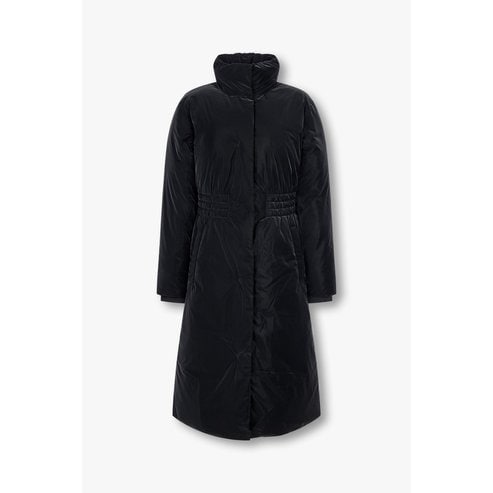 ARMANI EXCHANGE 여성 셔링 밴딩 글로시 패딩 코트(A424310515) 블랙