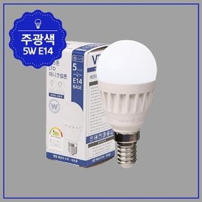 미니 크립톤 LED 5W E14 주광 KS (WE25872)