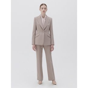 CLASSIC TWEED FLARED PANTS - BEIGE