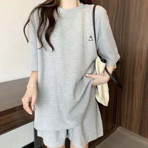2컬러 데일리 여성 미니멀무드 반팔 셋업 LK-SS23