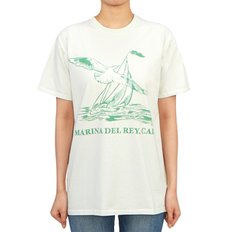 여성 반팔티셔츠 T MARINA DEL REY LIGHT DYED GREEN W