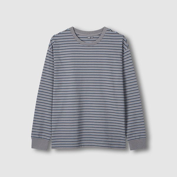 여 멀티 스트라이프 긴팔 티셔츠 J116101044081