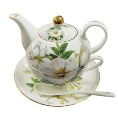  OFKMP532다알리아 도자기 티포원 세트 차주전자 티스푼