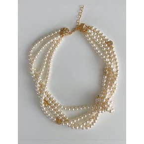 Sea Rock Multi Layered Pearl Nacklace