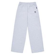 BASIC LOGO NEEDLEWORK SWEAT PANTS MELANGE 베이직니들워크팬츠 멜란지 PTPLBS-MEL