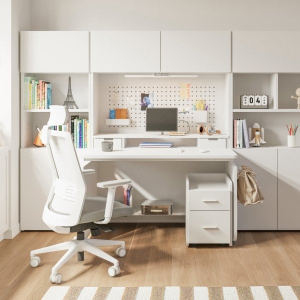 뉴아빌 5단 측판형 책상세트 140cm (컬러 택1)