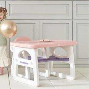 학습테이블 책상의자 핑크 2인용 세트 유아미술책상