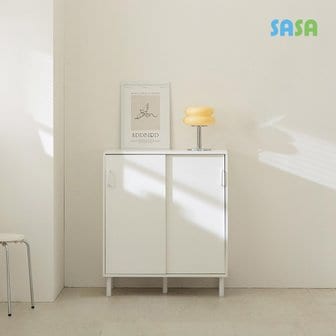 SASA 사사가구 코코 800 슬라이딩도어 다용도 수납장