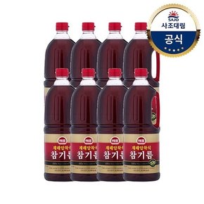 (G)[사조대림] 해표 재래압착식참기름1.8L x8개