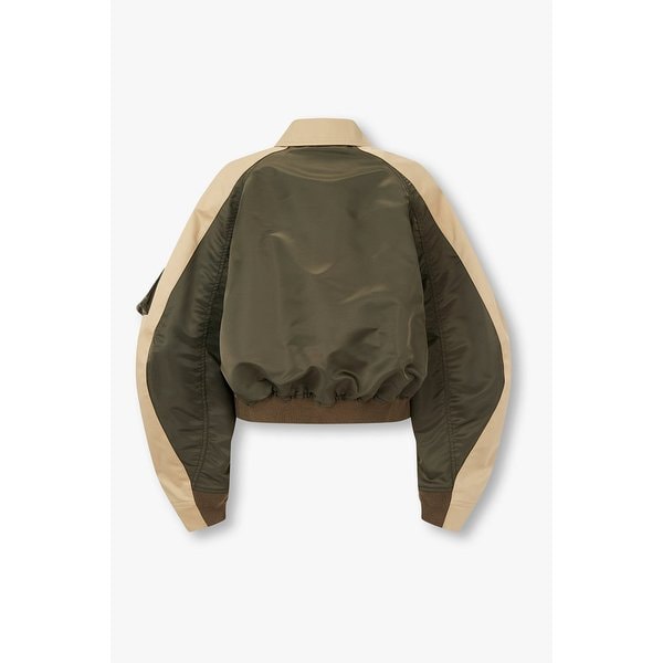 여성 치노 믹스 나일론 트윌 블루종_카키 6416101115000