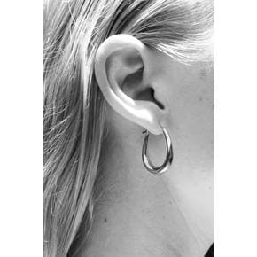 소피부하이 26FW Tiny Egg Hoops, Silver