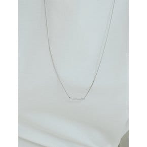 실버 925 슬라이딩 커브 바 롱 체인 목걸이 LSN77