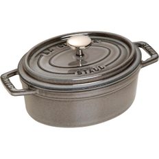 영국 스타우브 냄비 STAUB Cast Iron Roaster/Cocotte Oval 17 cm 1 L Graphite Grey 1682601