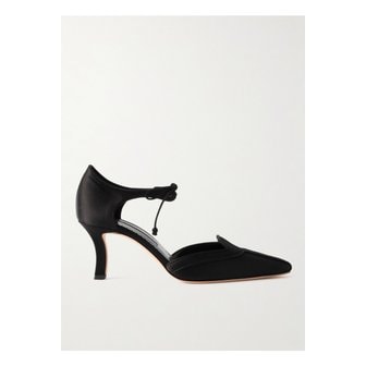 마놀로블라닉 오라타 새틴 펌프스 70mm 블랙 46376663162877759