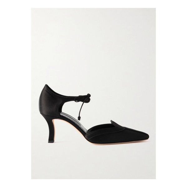 오라타 새틴 펌프스 70mm 블랙 46376663162877759