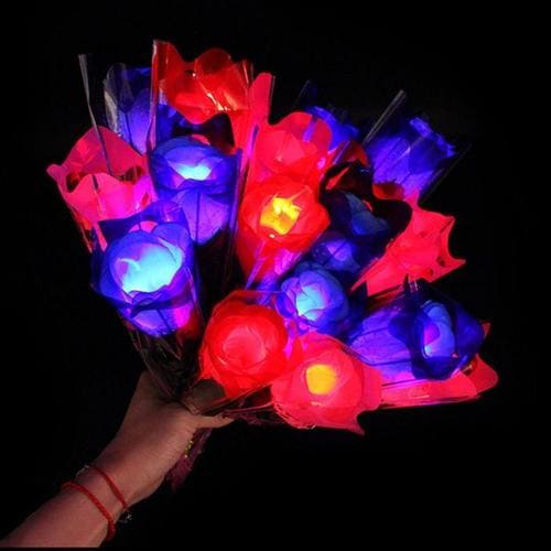 [고씨네몰] 로맨틱 LED장미 장미선물 꽃다발 무드등 인테리어조명(1)