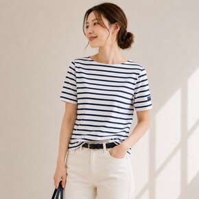 반팔티 레반트 모던 스트라이프 9863-88