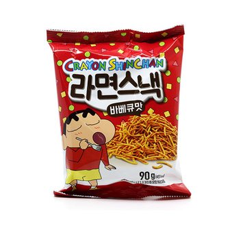  크레용신짱 라면스낵 바베큐맛 90g x16개