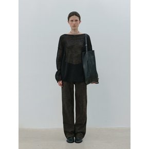 boatneck sheer knit (black)