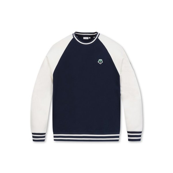 [Unisex] Contrast Color Raglan Sleeve Sweatshirt_G4TAM24011NYX