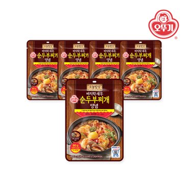 오뚜기 오늘밥상 바지락새우순두부찌개양념 90g x 5개