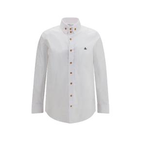 24010005W009Q A401 WHITE Orb embroidered cotton Shirt