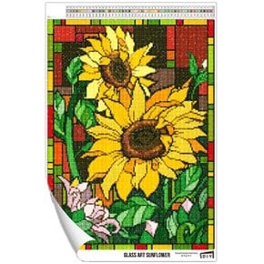DIY 보석십자수 글라스아트 해바라기 38x52 BS38-001