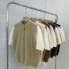 / 7color 바네프 하이넥 니트 조끼_AW2412003